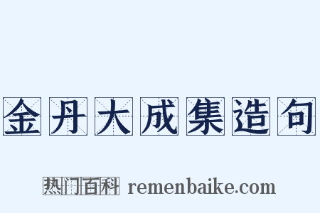 金丹大成集造句是什么意思的图片